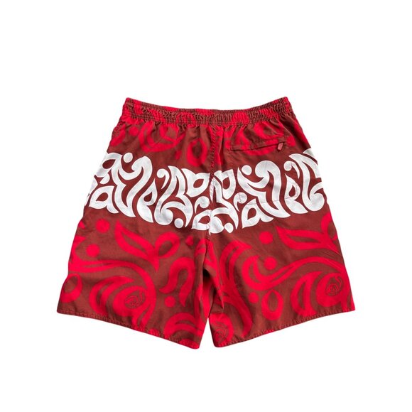 Quicksilver Men's Red Hawaiin Board Shorts L - Picture 2 of 12